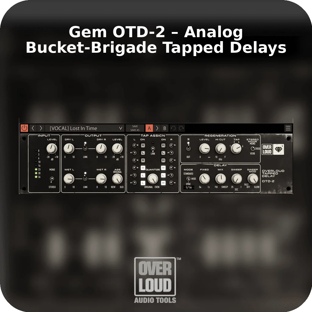 Gem OTD-2 – Analog Bucket-Brigade Tapped Delays | Bound Plugins